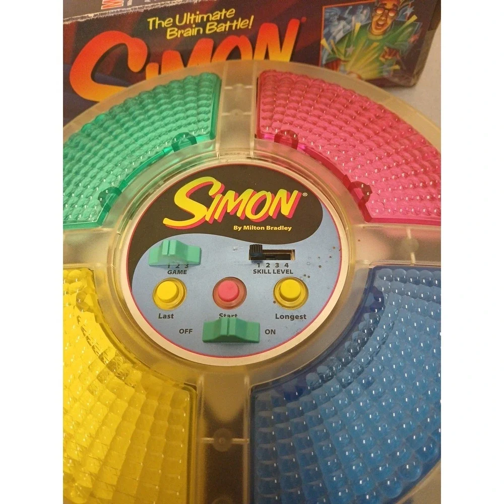 Vtg Clear Simon Electronic Light Game 1994 Milton Bradley, No Instructions WORKS